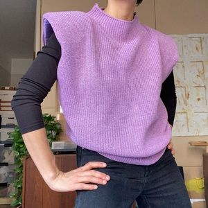 NWOT 8 by YOOX lilac purple sleeveless sweater size S